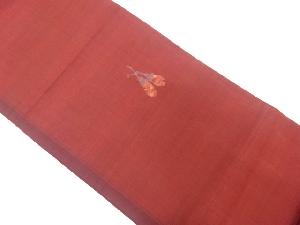 縞に野菜模様織出し袋帯